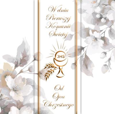 Opakowanie Karnet KW Premium I Komunia od Ojca Chrzestnego
