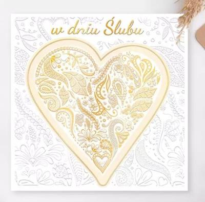 Karnet KW Ślub Serce. Wydawca: Henry. SmakLiter.pl Opakowanie Karnet KW Ślub Serce