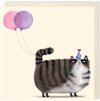 Opakowanie Karnet kwadrat 093 Urodziny Zrzędliwy kot Grumpy