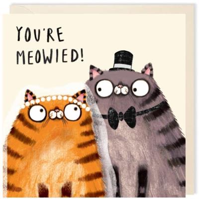 Opakowanie Karnet kwadrat 170 Ślub Koty You're MEOWIED!