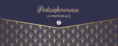 Karnet Lux Podziękowania za współpracę. Wydawca: Armin Style. SmakLiter.pl Opakowanie Karnet Lux Podziękowania za współpracę