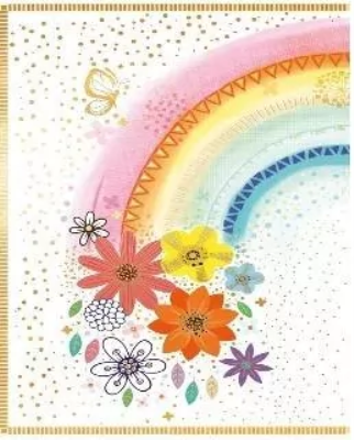 Opakowanie Karnet mini B8 Tęcza z kwiatami