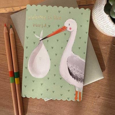 Karnet Narodziny Bocian. Wydawca: Alex Clark. SmakLiter.pl Opakowanie Karnet Narodziny Bocian