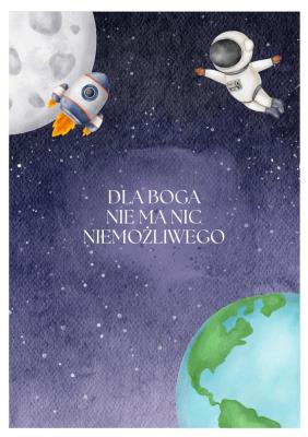 Opakowanie Karnet - Nic niemożliwego - kosmos