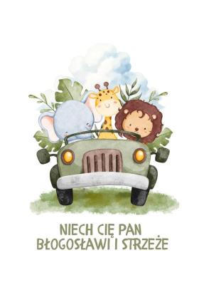 Opakowanie Karnet - Niech cię błogosławi - zwierzątka