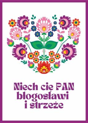 Karnet - Niech Cię Pan - folklor. Wydawca: Koinonia. SmakLiter.pl Opakowanie Karnet - Niech Cię Pan - folklor
