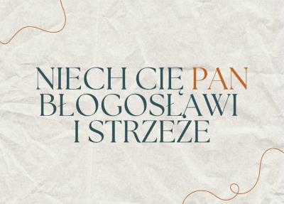 Opakowanie Karnet - Niech Cię Pan - napisy