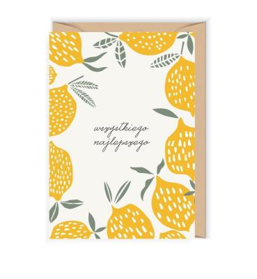 Opakowanie Karnet okolicznościowy z cytrynkami