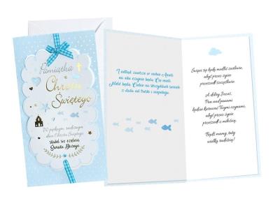 Opakowanie Karnet PM-079 Chrzest (niebieski)