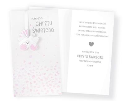 Opakowanie Karnet PM-221 Chrzest (różowy)
