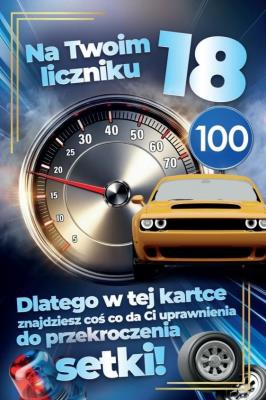 Opakowanie Karnet Prawo Jazdy 18 urodziny męskie