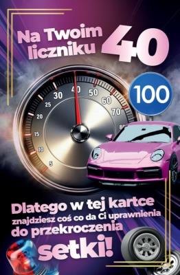 Opakowanie Karnet Prawo Jazdy 40 urodziny damskie