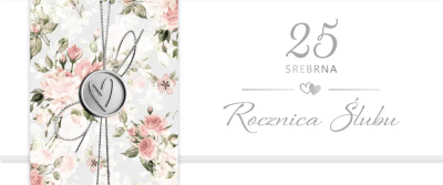 Opakowanie Karnet Rocznica Ślubu 25