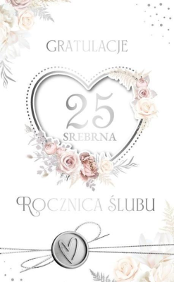 Opakowanie Karnet Rocznica Ślubu 25