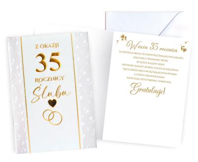 Opakowanie Karnet Rocznica ślubu 35