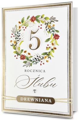Opakowanie Karnet Rocznica ślubu 5