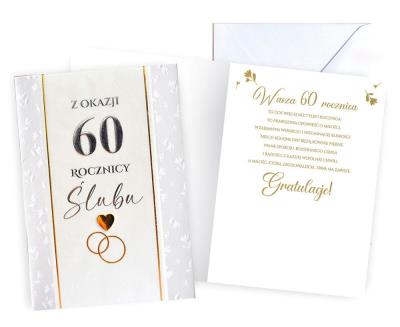 Opakowanie Karnet Rocznica ślubu 60