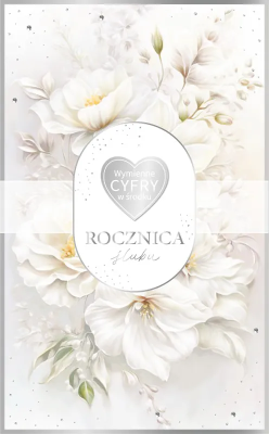 Karnet Rocznica Ślubu wymienne cyfry. Wydawca: Armin Style. SmakLiter.pl Opakowanie Karnet Rocznica Ślubu wymienne cyfry