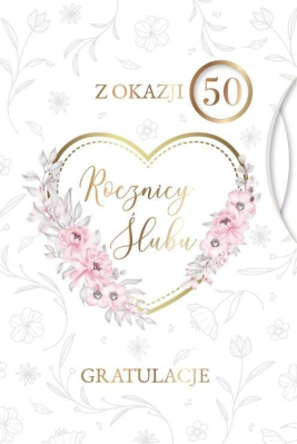 Karnet Rocznica Ślubu wymienne cyfry. Wydawca: Armin Style. SmakLiter.pl Opakowanie Karnet Rocznica Ślubu wymienne cyfry