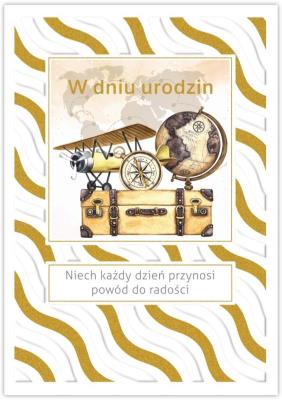 Opakowanie Karnet Silver urodziny męskie