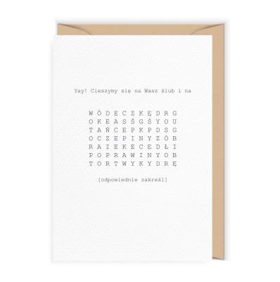 Opakowanie Karnet Ślub