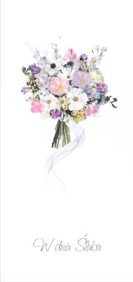 Opakowanie Karnet Ślub DL S66 - Bukiet kwiatów