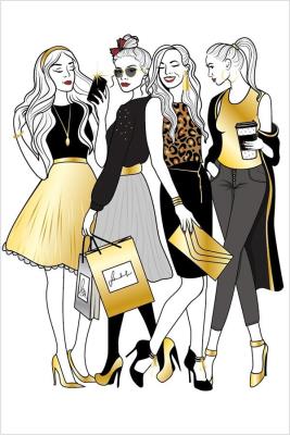 Opakowanie Karnet Uniwersalny - Fancy Girls