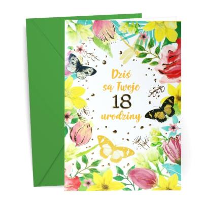 Karnet urodzinowy. Wydawca: Kalpol. SmakLiter.pl Opakowanie Karnet urodzinowy