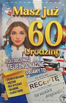 Opakowanie Karnet Urodzinowy męski z receptą 60