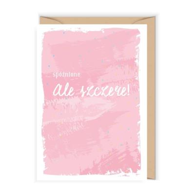 Opakowanie Karnet urodzinowy na spóźnione życzenia