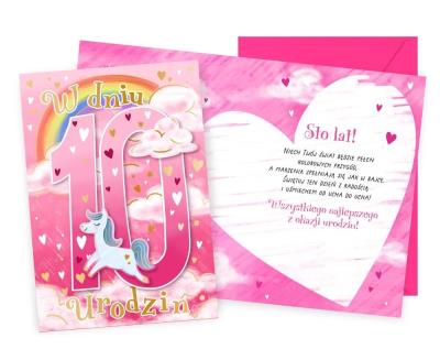 Opakowanie Karnet Urodziny 10