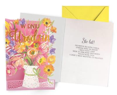 Opakowanie Karnet Urodziny