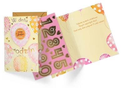Opakowanie Karnet Urodziny