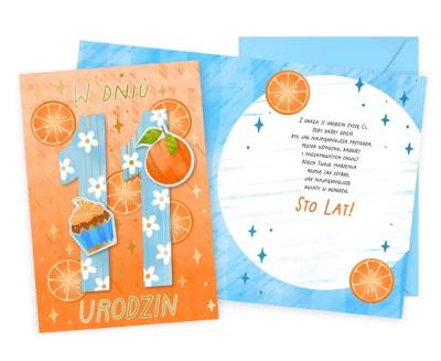 Opakowanie Karnet Urodziny 11