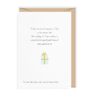 Opakowanie Karnet Urodziny