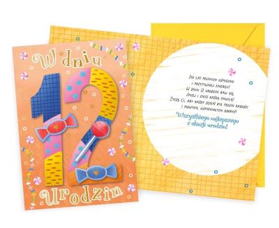 Opakowanie Karnet Urodziny 12