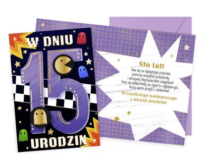 Opakowanie Karnet Urodziny 15