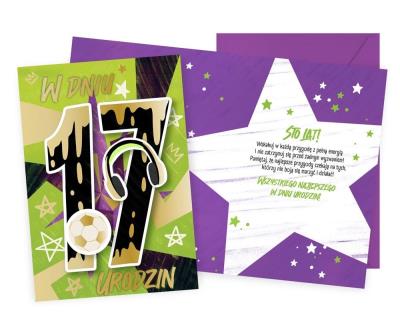 Opakowanie Karnet Urodziny 17