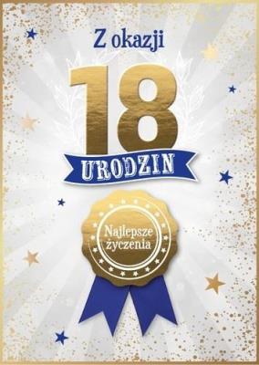 Opakowanie Karnet Urodziny 18