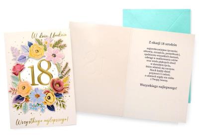 Opakowanie Karnet Urodziny 18