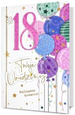 Opakowanie Karnet Urodziny 18