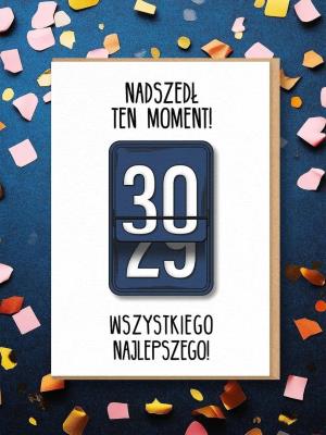 Opakowanie Karnet Urodziny 30