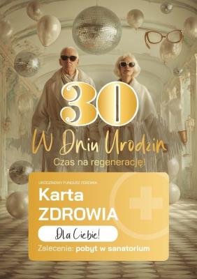 Opakowanie Karnet Urodziny 30