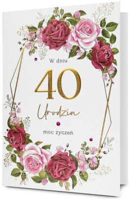 Opakowanie Karnet Urodziny 40