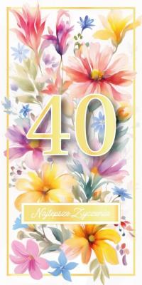 Karnet Urodziny 40. Wydawca: Armin Style. SmakLiter.pl Opakowanie Karnet Urodziny 40