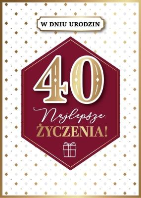 Opakowanie Karnet Urodziny 40