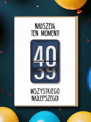 Opakowanie Karnet Urodziny 40