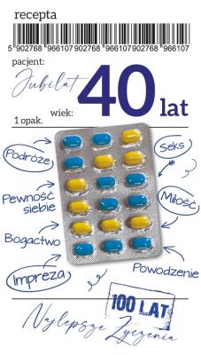 Opakowanie Karnet Urodziny 40 Gift-34
