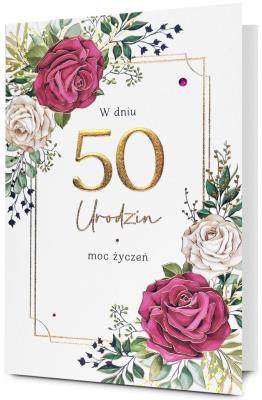 Opakowanie Karnet Urodziny 50