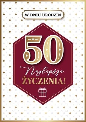 Opakowanie Karnet Urodziny 50